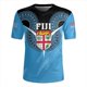 thumbnail image 4 of Camiseta con cuello en V y estampado 3D de la bandera de la República de Fiji Camiseta con cuello en V y emblema gráfico de rugby de Fiji para hombres Camisetas de moda, 4 of 5