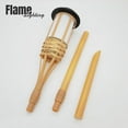 thumbnail image 2 of Solar 5-LED Flickering Amber Bamboo Tiki Torch Landscape Light, 2 of 7