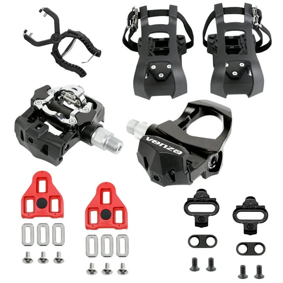 Look Delta & Shimano SPD Compatible Pedals, Toe Cages, Cleats & Cage Removal Set