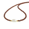 thumbnail image 3 of K-KED Natural 3mm Red Garnet Pearl Beaded Handmade Strand Women Necklace 14-28 in -22 in, 3 of 6