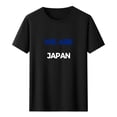 thumbnail image 2 of Nmnitkp Womens Tops We Are Japan Football Fan Graphic T-Shirt, Crew Neck Short Sleeve Casual Tee, Multiple Colors Available Black,XL, 2 of 5