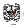 thumbnail image 4 of Anillo de calavera punk de acero inoxidable para hombre, joyería gótica de motociclista, anillo de calavera de metal, anillo de calavera de motociclista, anillo de calavera negro, acero, 4 of 9