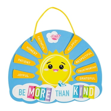 Be More Than Kind Sign Craft Kit, Makes 12, Craft Kits, Party Supplies, 12 Pieces