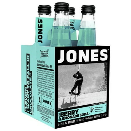 Jones Berry Lemonade Soda, 12 fl oz, 4 pack - Walmart.com