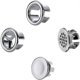 thumbnail image 1 of Set inele de preaplin pentru chiuveta, 4 bucati, argintiu, 1 of 4