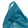 thumbnail image 5 of Blue Mandala Lounger Chair Bag, Repetitive Oriental Flowers Leaves Rhombus Look Cold Tones Illustration, High Capacity Storage with Handle Container, Lounger Size, Sea Blue and Aqua, by Ambesonne, 5 of 5
