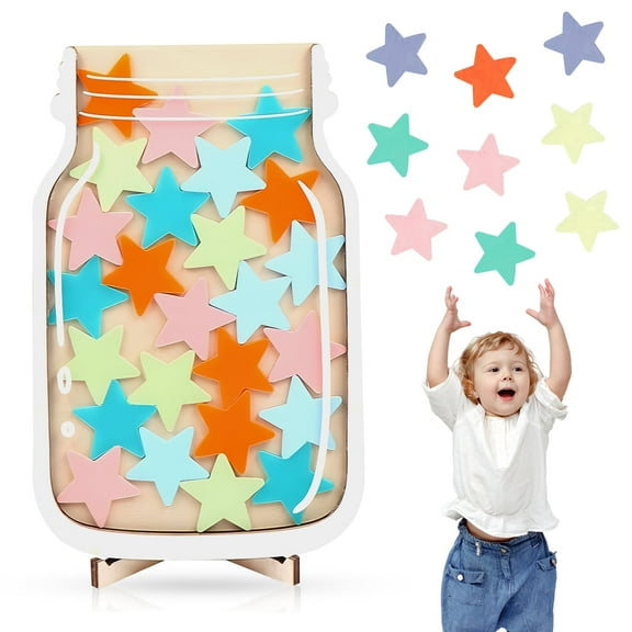 Magnetic Reward Jar for Personalized Stars Reward Jar for Students Behavior Reward Chart for Classroom Board Home