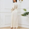 thumbnail image 3 of Abcnature Robe Maxi à Manches Longues Col en V Imprimé Mode Arabe Musulmane pour Femmes Tenue de Soirée Élégante et Modeste pour le Marché Américain, 3 of 6