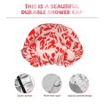 thumbnail image 3 of Kdxio Beef1 Print Shower Cap for Women,Elastic and Reusable,Double Waterproof Layers Bathing Hat, 3 of 6