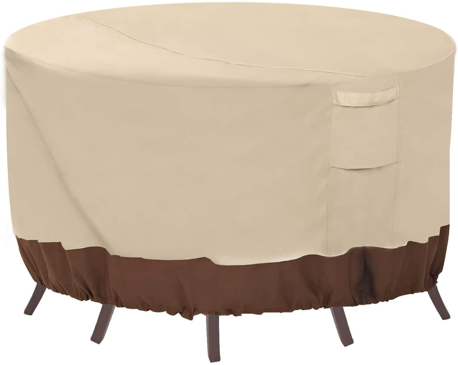 NettyPro Waterproof Side Table Cover Square 20 x 20 Inch Outdoor Patio Furniture Ottoman Table Cover Brown 