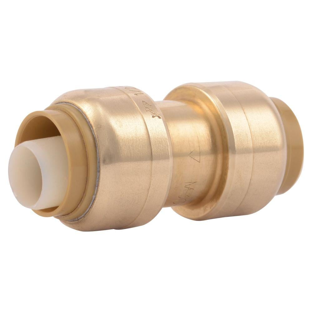 Push-Fit Push to Connect Lead-Free Brass Couplings 100 1/2" Sharkbite Style 
