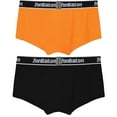 thumbnail image 3 of TANBOM Men's Underwear Boxer Brief Bamboo Viscose Comfortable Underpants 2 pack (Black/Orange, Regular M), 3 of 6