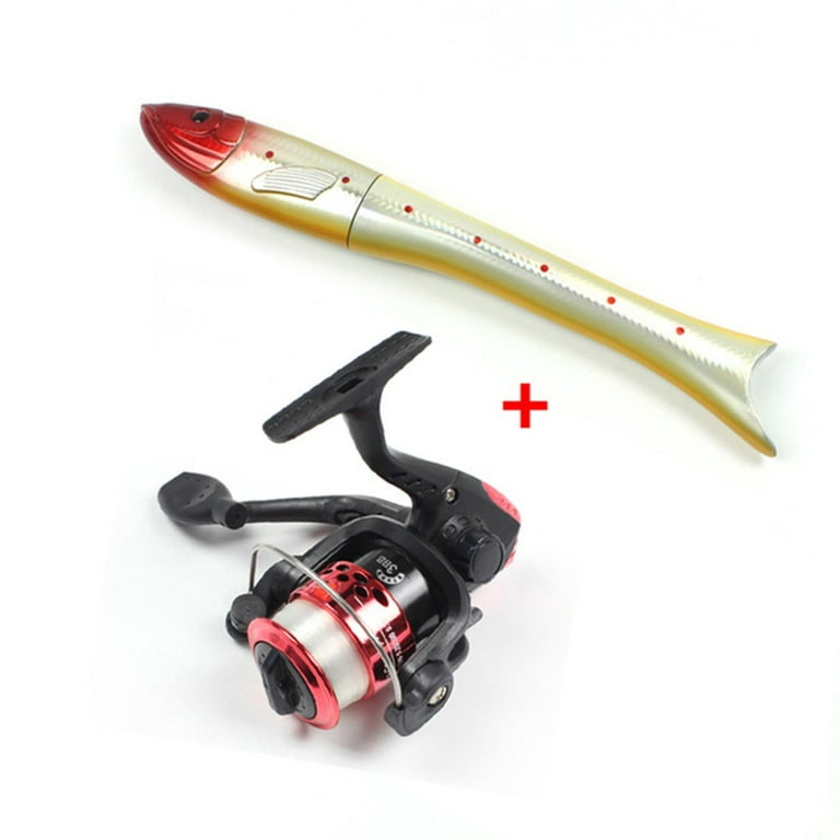 1.6M Carbon Fishing Rod Reel Combo Fish Shaped Pocket Pen Casting Rod Spin  Wheel