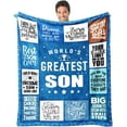 thumbnail image 1 of LHSHID Son Blanket Gifts for Son on Fathers Day from Mom or Dad World's Greatest Son Throw Blanket Christmas Birthday Present for Son 40"x50", 1 of 8