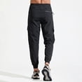 thumbnail image 3 of SOKJ Men's Lightweight Joggers-Quick Dry Cargo Hiking Pants Track Running Workout Athletic Travel Casual Outdoor Black（Size XS-XXXL）, 3 of 7