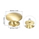 thumbnail image 2 of 24x16mm Cajón Perillas, 2 Piezas Latón Armario Puerta Tiradores Manijas Dorado Tono, 2 of 6