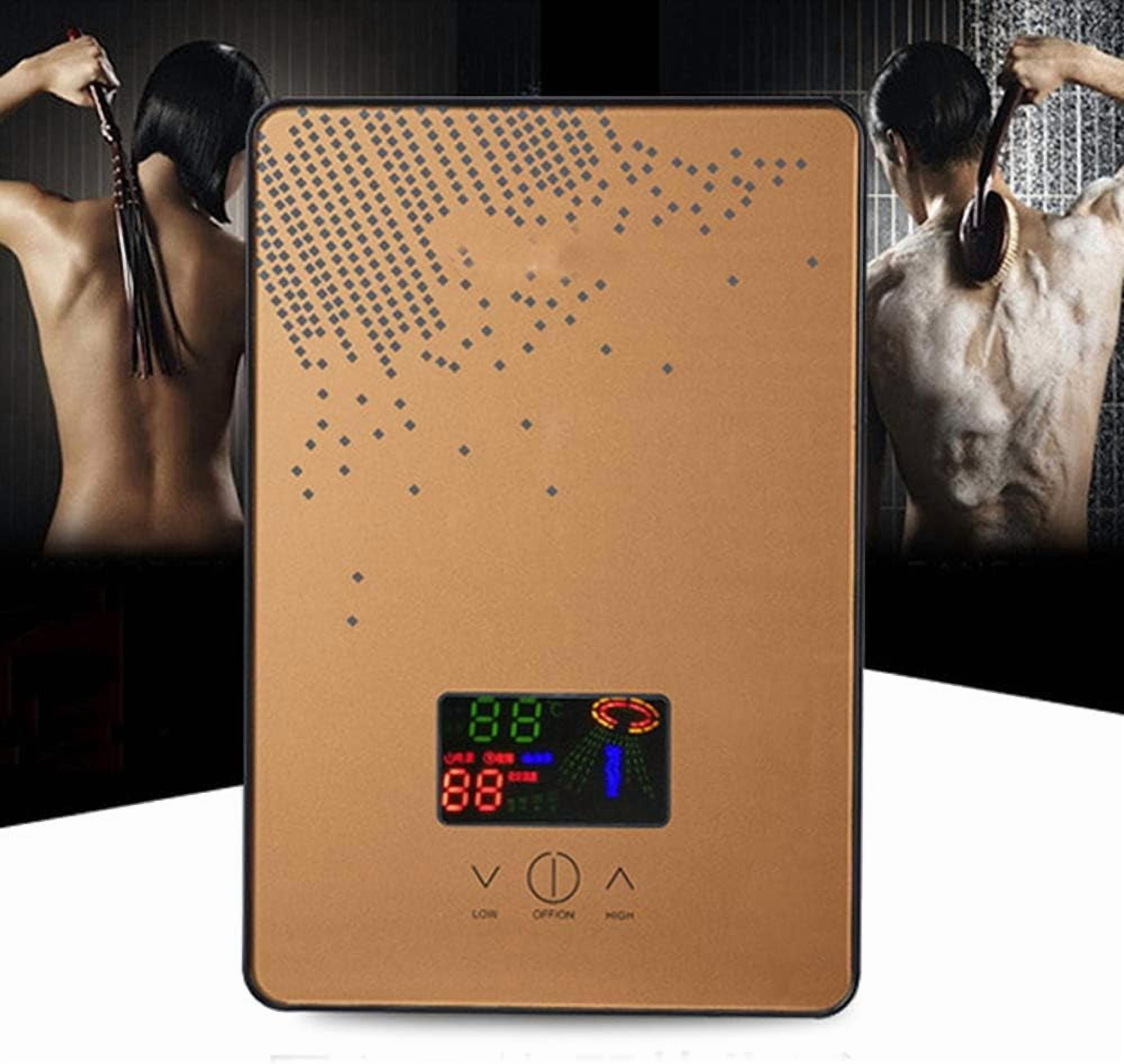 Instant Water Heater, Whole House Electric Tankless Instant Water Heater With Shower Head, Ipx4 Large Led Screen Shows Temperature