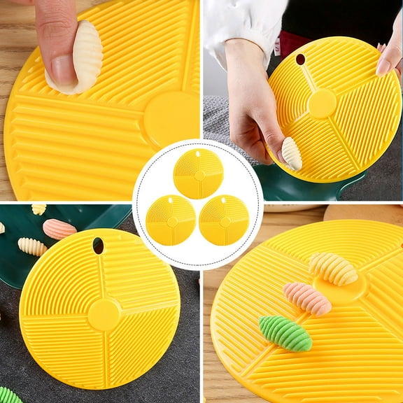 TAILTOSS 3Pcs Cavatelli Pasta Board For Household Square 15X15Cm 5.89X5.89In