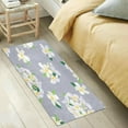 thumbnail image 5 of GZHJMY Tropical Plumeria Flowers Kitchen Mat Soft and Absorbent Bath Mats for Bathroom Non Slip Quick Dry Shaggy Bath Carpet Machine Wash for Kitchen Bathroom Shower Home Decor 39x20 in, 5 of 7