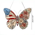 thumbnail image 6 of Butterfly Acrylic Sun Catcher for Window Hanging, 4th Of July Decoration Stained Glass Window Hanging Suncatcher, Patriotic Colorful Butterfly Hanging Ornament for Window Art Wall Decor, 6 of 6