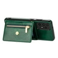thumbnail image 3 of Dteck Case For Samsung Galaxy A51 4G 6.5-inch,Luxury Leather Zipper Card Holder Wallet Cross Body Bag Back Galaxy A51 4G Case Hybrid Rubber Kickstand Cover with Shoulder Strap,Green, 3 of 8