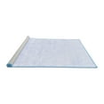 thumbnail image 2 of Ahgly Company Machine Washable Indoor Square Solid Blue Modern Area Rugs, 6' Square, 2 of 4