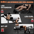 thumbnail image 4 of 3 In 1 Leg Extension and Curl Machine, 440LB Adjustable Leg Curl Machine for Home Gym, Seated Leg Extension and Lying Curl Machine for Lower Body Workouts, 4 of 7