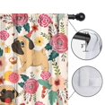thumbnail image 4 of Blackout Kids Curtains,Dogs with Flowers Childrens Insulated Curtains Set Of 2,Bedroom Essentials,Toddler Room Decor 52x84in(132x213cm), 4 of 4