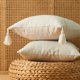 thumbnail image 2 of Funda de almohada de lino japonés,funda de cojín con borla,funda de almohada decorativa suave con cremallera para sofá,cama,sala de estar y decoración del hogar., 2 of 6