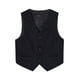 thumbnail image 2 of Camiseta sin mangas con cuello en V para niñas, de poliéster, de color liso, para vestir formalmente., 2 of 5