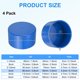 thumbnail image 3 of Tapa de extremo de tubo de 4 piezas, tapón de tubo de grado de muebles de 3 pulgadas para estante de jardín DIY [Azul], 3 of 6