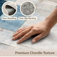 thumbnail image 6 of ODIKA 6'x9' Washable Area Rug Non-Slip, Easy Care, Abstract Distressed Bordered Mosaic Vintage Farmhouse Lightweight for Family Room, Living Mater Bedroom, 6 of 7