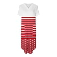 thumbnail image 4 of Vestido de Manga Corta para las Mujeres, Vestido Casual de Cuello en V de Bolsillo de Impresión de Moda Sexy Hecho de Poliéster Ligero para el Verano, Vestido de Verano para las Mujeres, 4 of 5