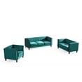 thumbnail image 2 of Uspridefurniture Plainfield Line Tufted Square 3Pcs Living Room set, Green Velvet, 2 of 5