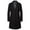 Black Wool Blend Overcoat for Men, variant on HOOMEUMY Mens Wool Blend Overcoat Fashion 2025 Trendy Classic Solid Coat Turndown Collar Jacket Tweed Design Casual Workout Long Sleeve Clothes Black XXXL