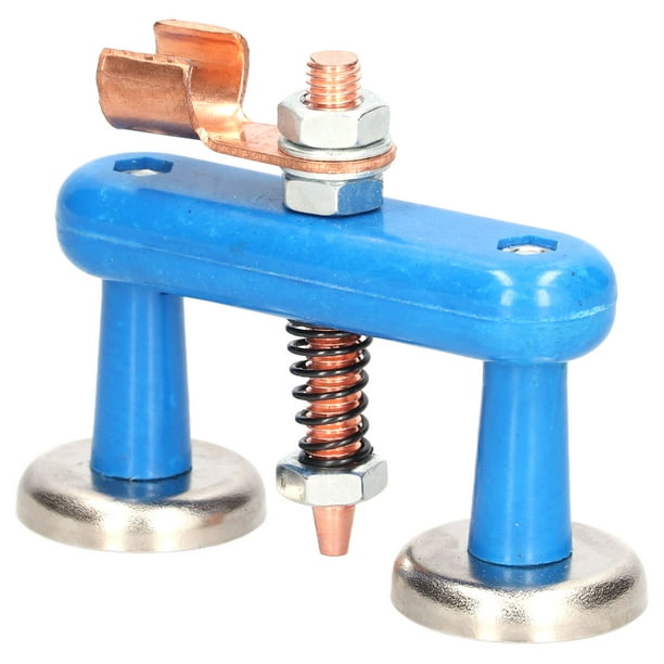 Fugacal Magnetic Welding Support Clamp,Magnetic Welding Support Blue Sturdy  Durable Strong Suction Convenient Operation Welding Magnet Head,Magnetic  Welding Support 