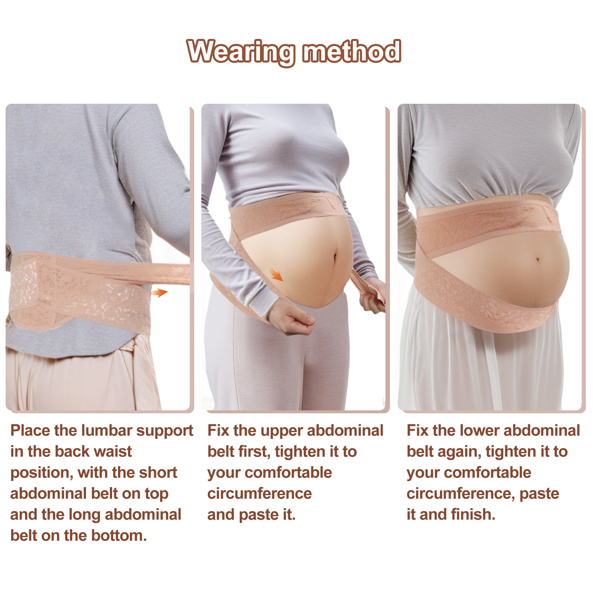 Unique Bargains Pregnancy Belly Band for Pregnant Women 1 PC Large Apricot