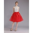 thumbnail image 4 of EllieWely 20+ Colors Women's Mid Length Tulle Tutu Skirt Red Size 5XL Plus Size, 4 of 5