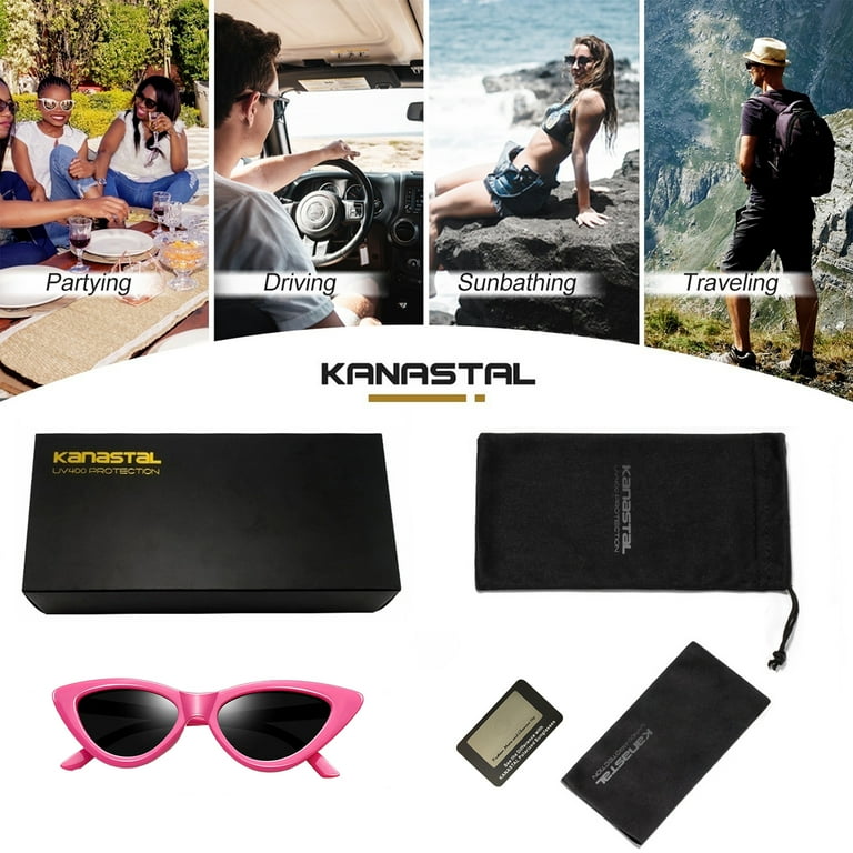 KANASTAL Polarized Cat Eye Sunglasses for Women, Trendy  display picture 1