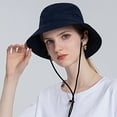 thumbnail image 4 of Weikingp Clearance! Bucket Hats for Men, Women Sun Hat Wide Brim Beach Hat Adjustable Bucket Hat Summer Hats, Bucket Hats for Woman, Sun Hats for Women, Sun Hats for Men Navy, 4 of 4