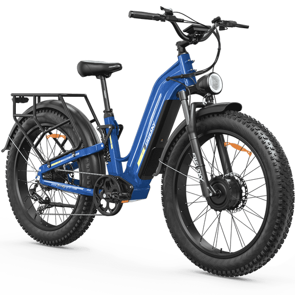 FREESKY Ranger Air 3500W AI Dual Motor Electric Bike for Adults | 105mile Long range Ebikes,34MPH,UL2849/2271 certified by TÜV,Full suspension,26’fat tire,Step-thru,Mountain,hunting,gravel