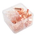 thumbnail image 1 of FlyFlise Boxed Rose Gold Metal Binders Paperclips Paperclips Set School Office Supplies, 1 of 5