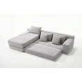 thumbnail image 6 of Modern Corduroy L-shaped Compression Sofa for Living Room - 85×80×75cm, No Assembly, 6 of 17