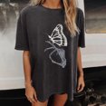 thumbnail image 4 of Camisas Para Mujer Camisetas de Gran Tamaño Manga Larga Moda Casual Erógeno Impreso Manga Corta Suelta Hombres Y Suéter Blusa Superior Odeerbi ODB135872, 4 of 6