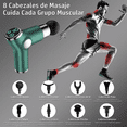 thumbnail image 4 of Pistola Masajeadora De Músculos 32 Velocidades Verde 8 Cabezales, 4 of 4