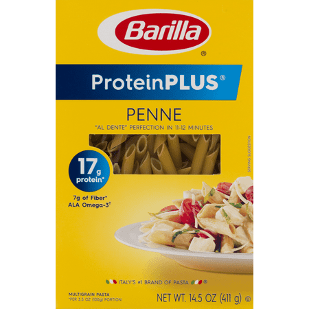 (4 pack) Barilla Pasta ProteinPLUS Penne, 14.5 OZ (Best Penne Alla Vodka Sauce)
