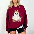 thumbnail image 2 of Enjoytime Sweatshirt for Women Cute Spooky Printed Long Sleeve Crewneck Sweatshirts Women Causal Loose Pullover Top Fall Clothes Shirts, 2 of 4