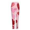 thumbnail image 4 of lcziwo Womens Valentine's Day Compression Leggings Gym High Waisted Workout Yoga Pants Fashion Heart Graphic Print Tights Multicolor M, Sale of The Day, 4 of 6
