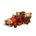 thumbnail image 4 of WHAMVOX Retro Mini Fire Truck Iron Car Model for Home Decoration Adds Vintage Atmosphere to Your Space Red, 4 of 8