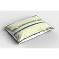 thumbnail image 2 of Ambesonne Money Pillow Sham 2 Pack, Dollar Bill Frame Pattern, 30"x20", Pale Green Grey, 2 of 3